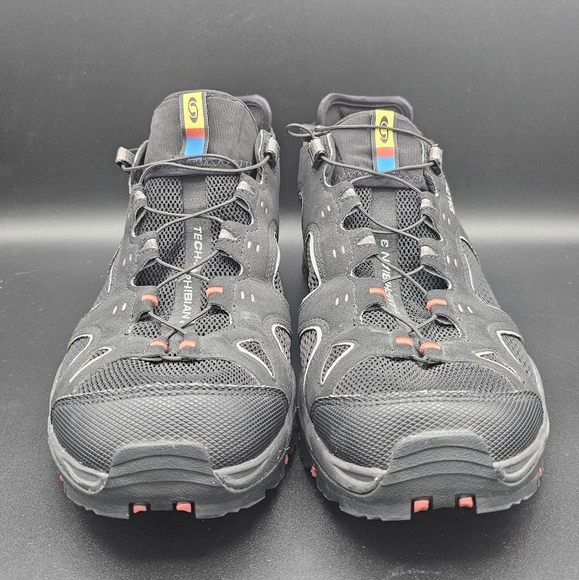 Size 12 - Salomon Techamphibian 3 Black Trail Hiking Shoe - Picture 2 of 8